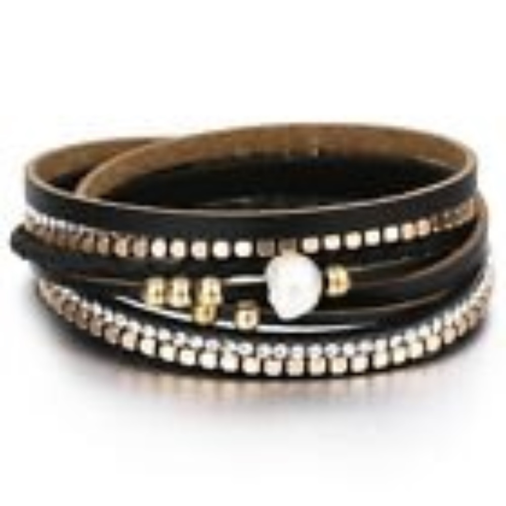 NWT Boho Leather Wrap Bracelet